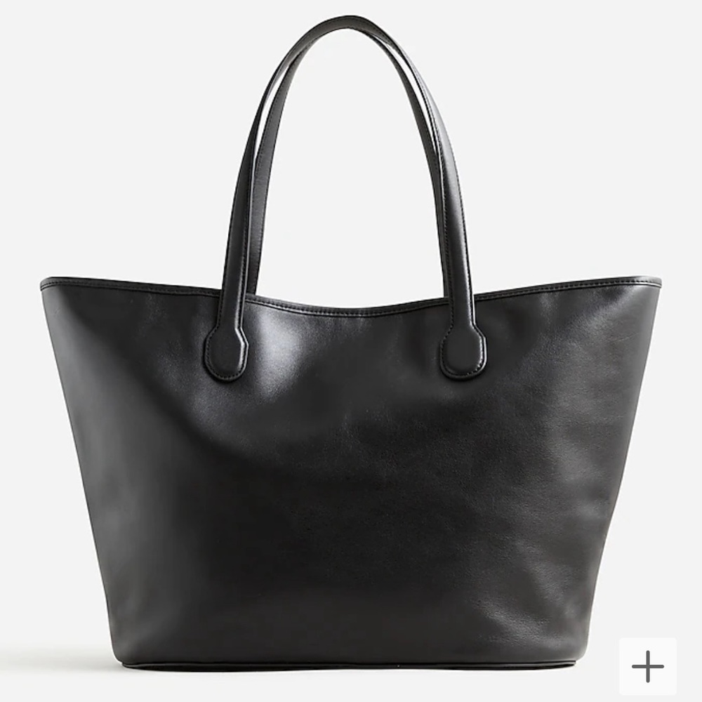 J. Crew Berkeley Leather Tote in Black Leather NWT